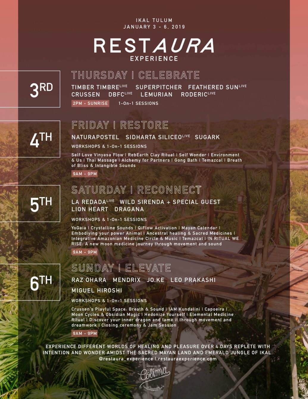 Restaura Experience, Tulum - フライヤー裏