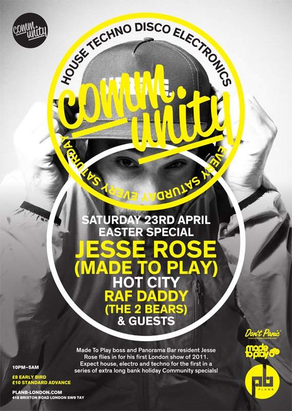 Community presents Jesse Rose, Hot City & Raf Daddy - Página frontal