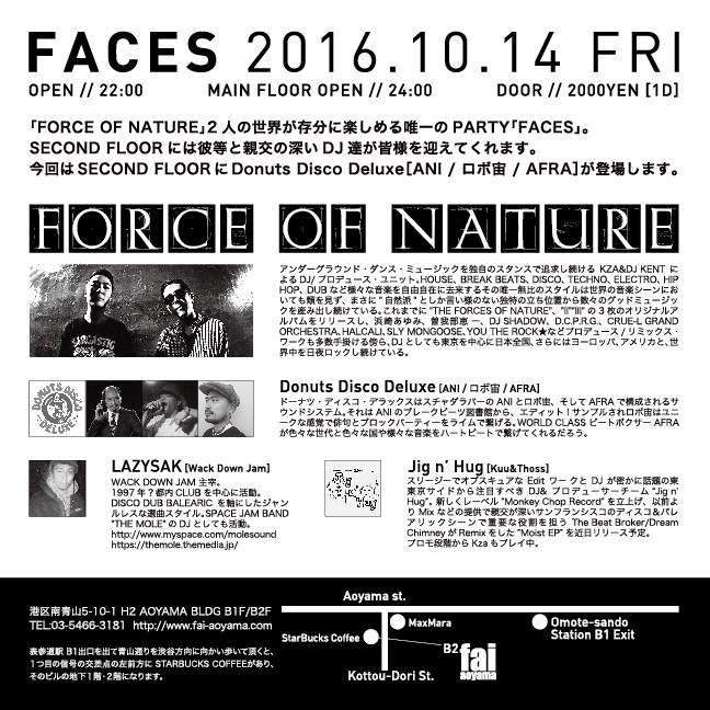 Faces ~ Force of Nature Open to Last ~ - フライヤー裏