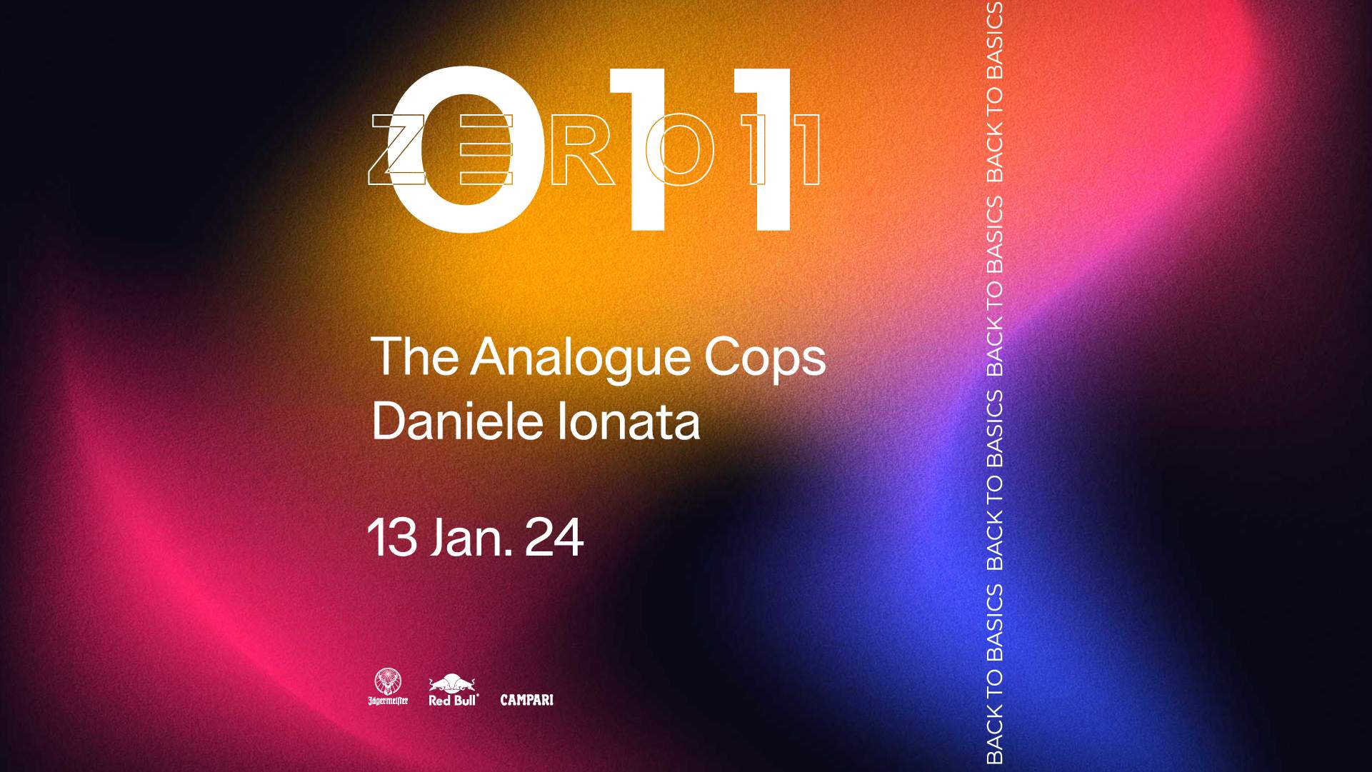 Club Zero11 pres. Back To Basics with The Analogue Cops and Daniele Ionata - フライヤー表