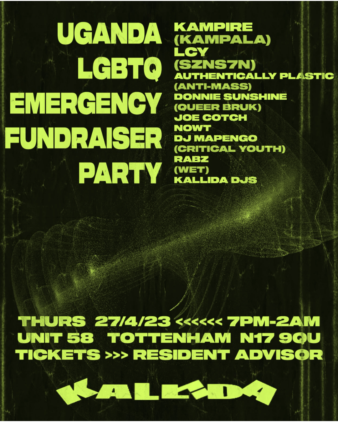 Uganda LGBTQ Emergency Fundraiser Party - Página frontal