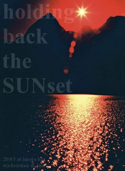 Holding Back The Sunset - Página frontal