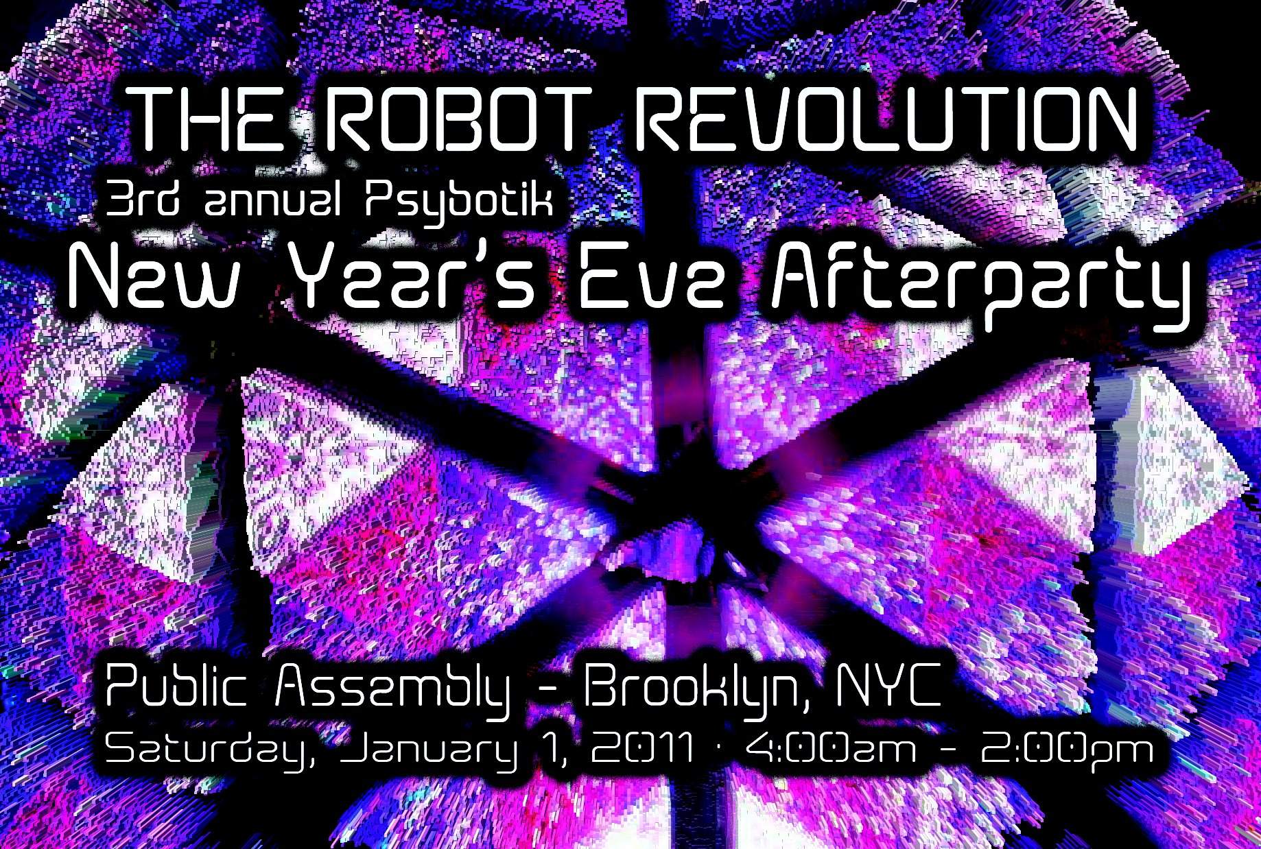 The Robot Revolution - 3rd Annual Psybotik New Year's Eve Afterparty - フライヤー表