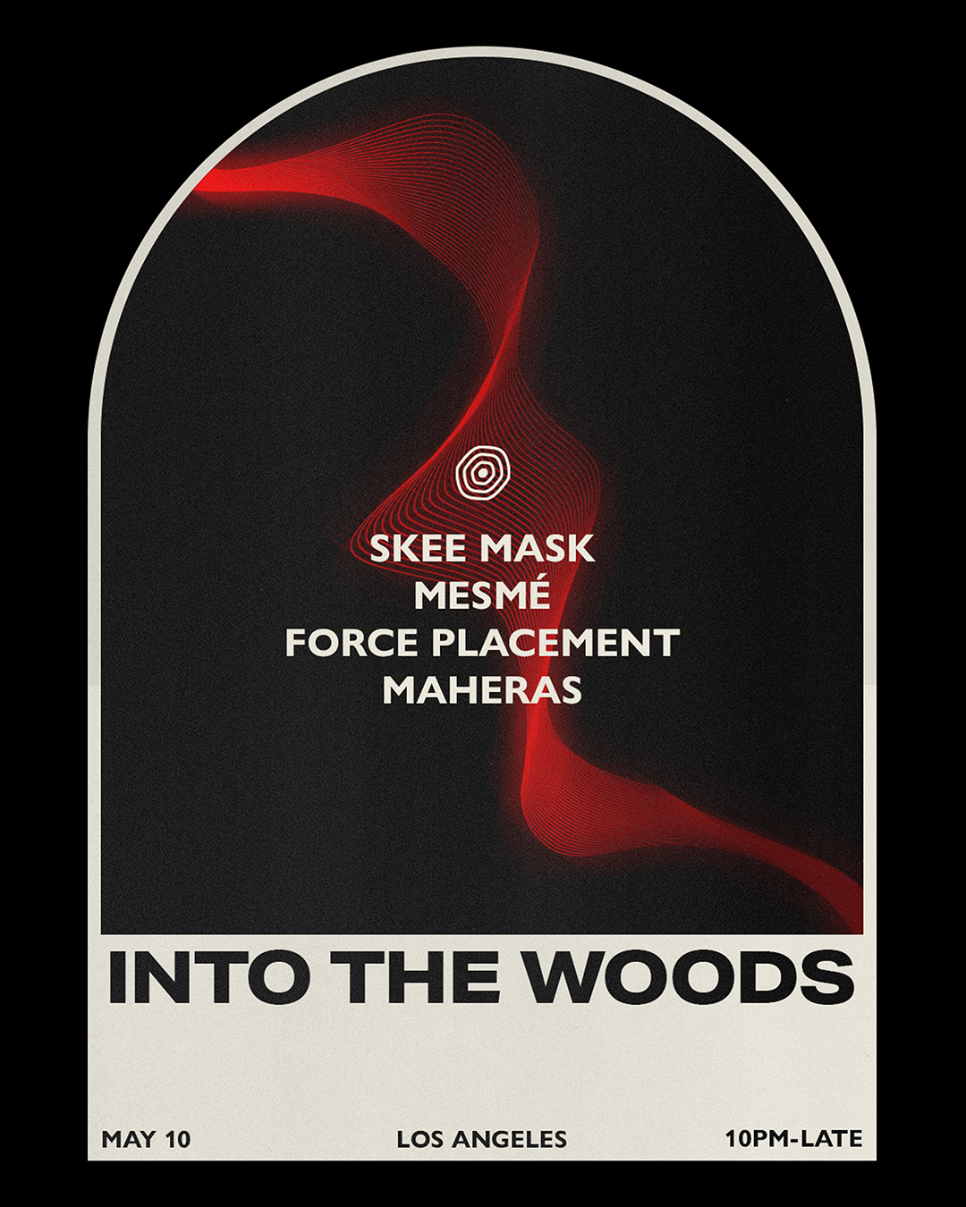 Into The Woods feat. Skee Mask (Debut), Mesmé b2b Force Placement, Maheras - フライヤー表