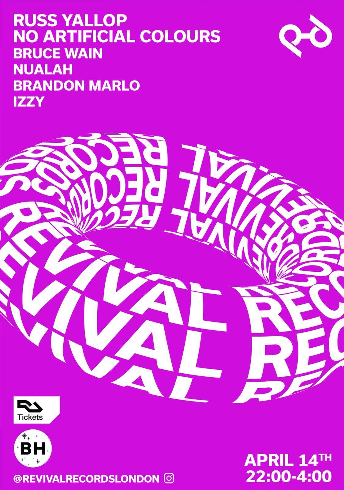 Revival Records: Russ Yallop & No Artificial Colours + Revival Residents - Página frontal
