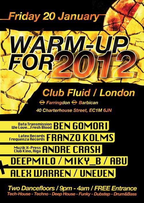Warm-Up For 2012 - フライヤー表