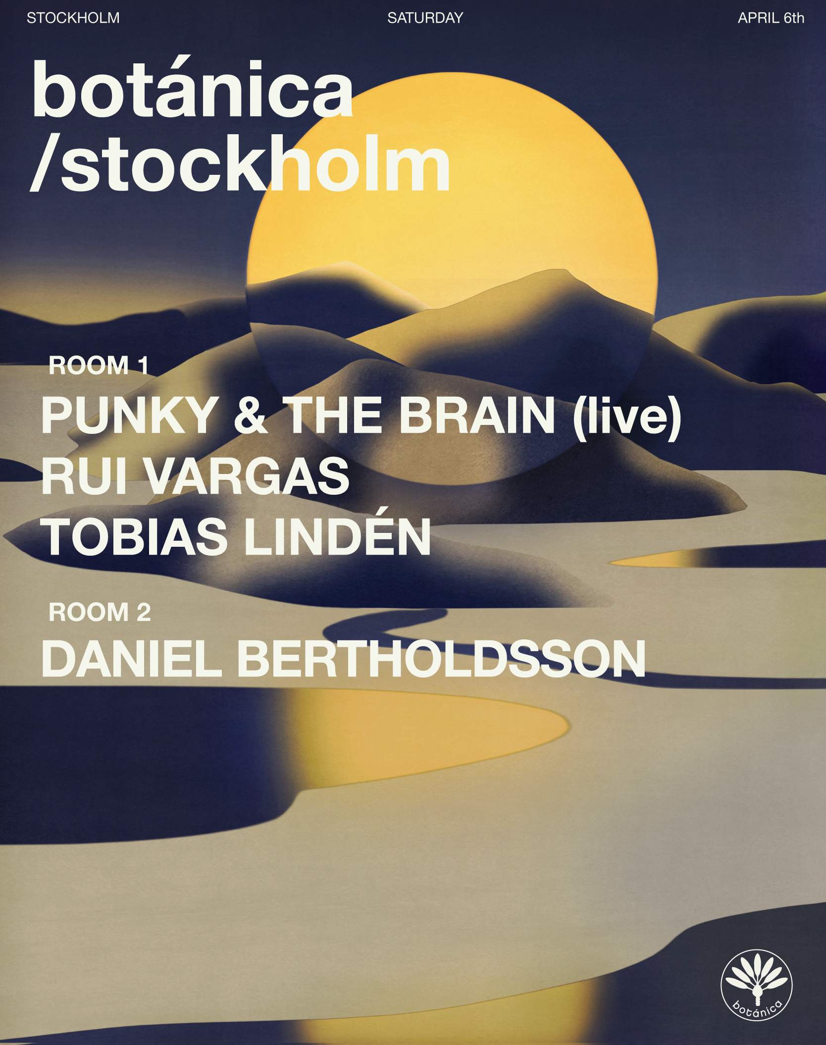botánica 44 with Punky & the Brain, Rui Vargas, Tobias Lindén & Daniel Bertholdsson - フライヤー表