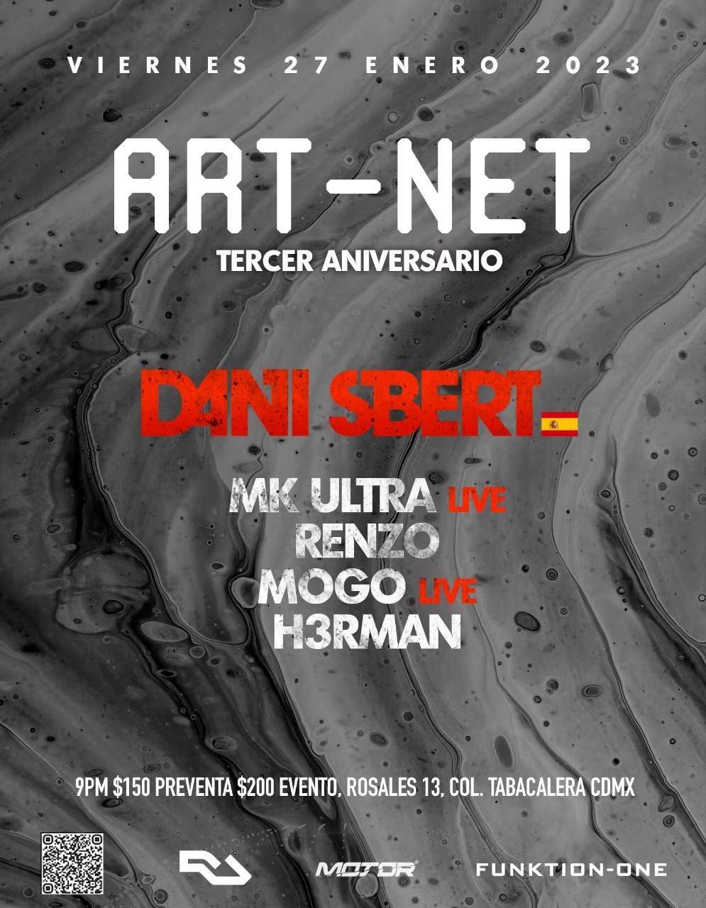 3 Aniversario Art-Net - フライヤー表