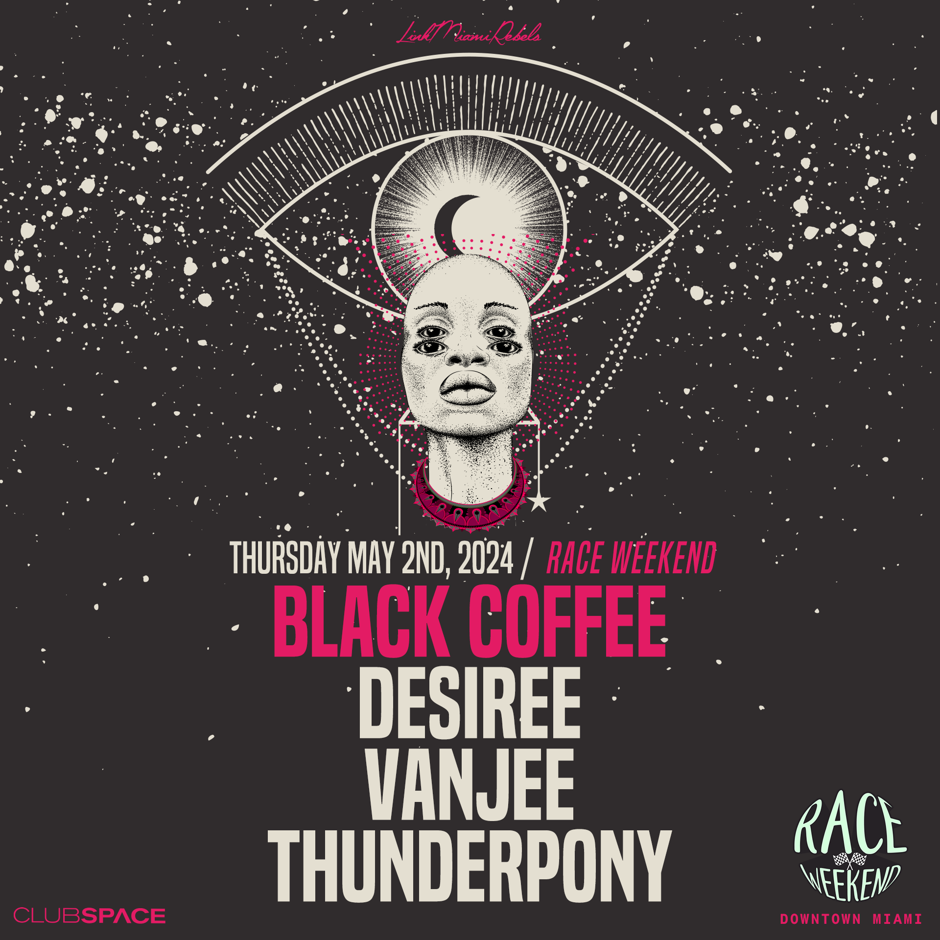 Black Coffee, Desiree & Vanjee - Race Weekend 2024 - Página frontal