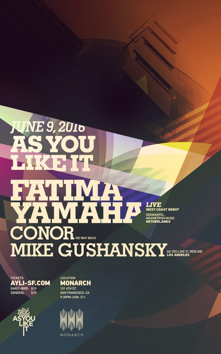 As You Like It with Fatima Yamaha (Live) - Página frontal