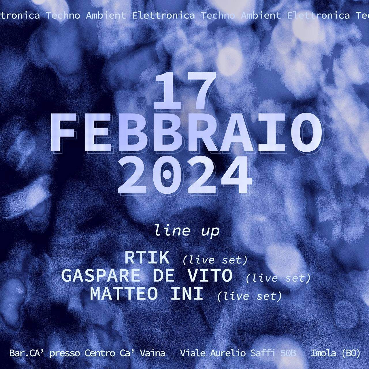 LIVE SET Gaspare De Vito/RTIK/Matteo INI - Página frontal