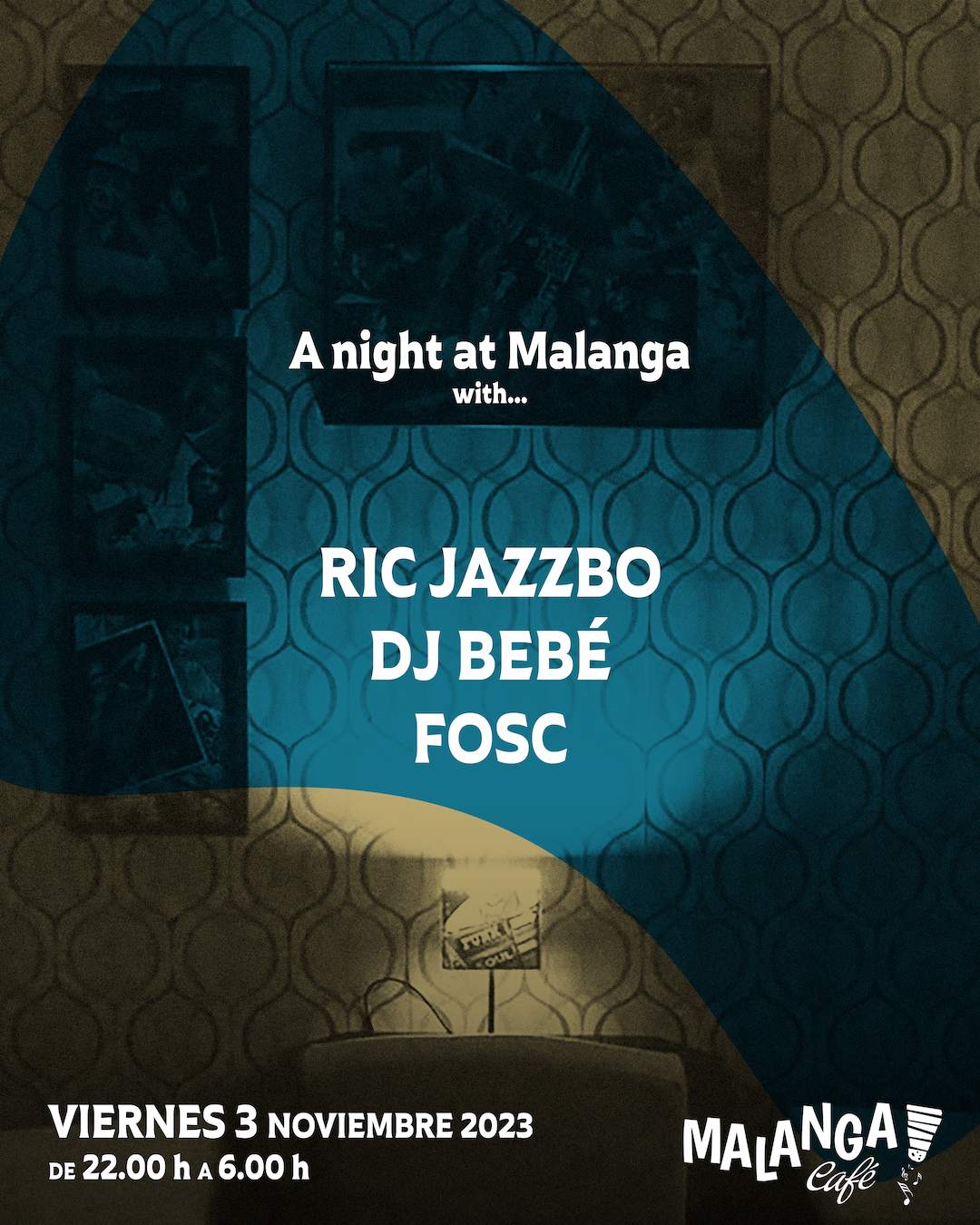 Ric Jazzbo, Dj Bebé & fosc at Malanga Café, Ibiza