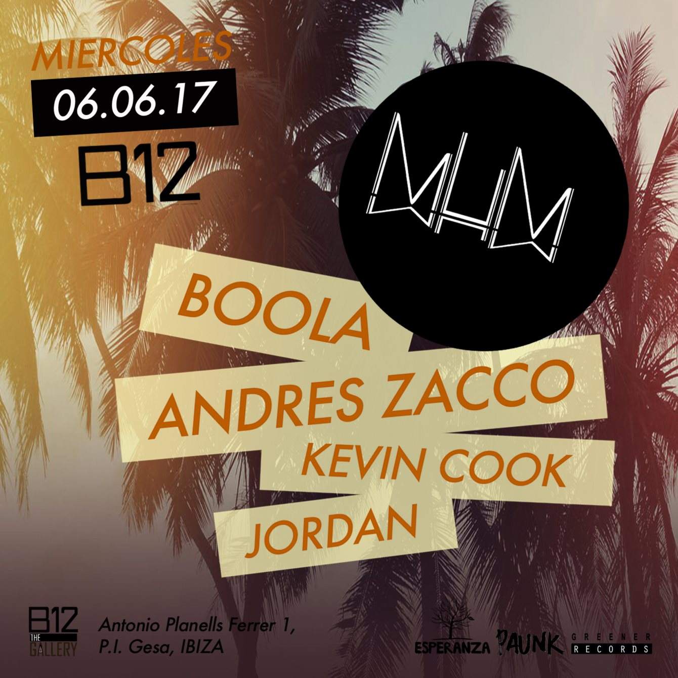 MuM Special Night with Boola, Andres Zacco, Kevin Cook & Jordan - Página frontal