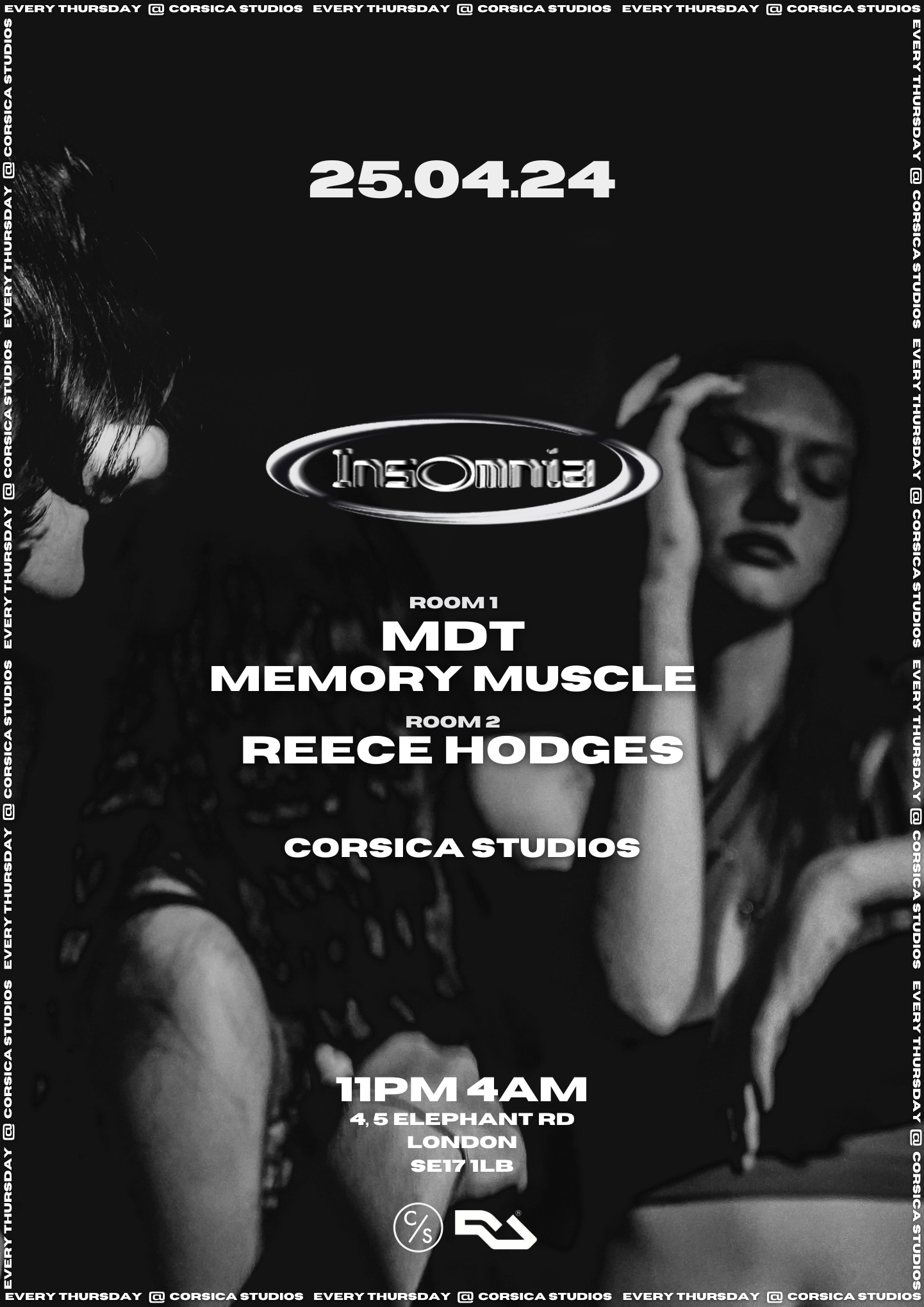 Insomnia London: Memory Muscle, MDT, Reece Hodges - Página frontal