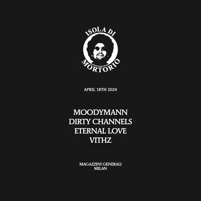 Isola di Mortorio w/ Moodymann - フライヤー表