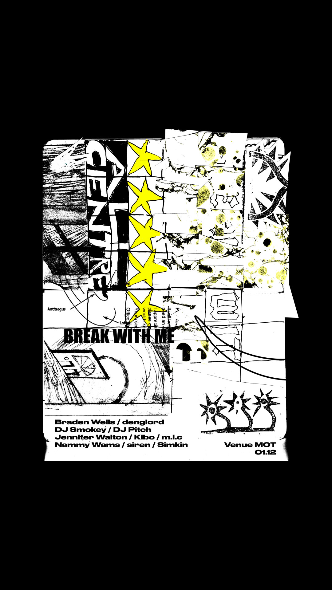 All Centre x Break With Me - DJ SMOKEY (UK DEBUT), Braden Wells, Jennifer Walton, Kibo, M.I.C - Página frontal