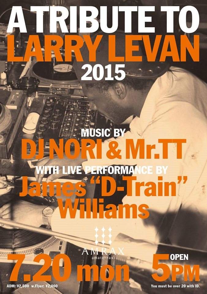 A Tribute To Larry Levan 2015 - フライヤー表