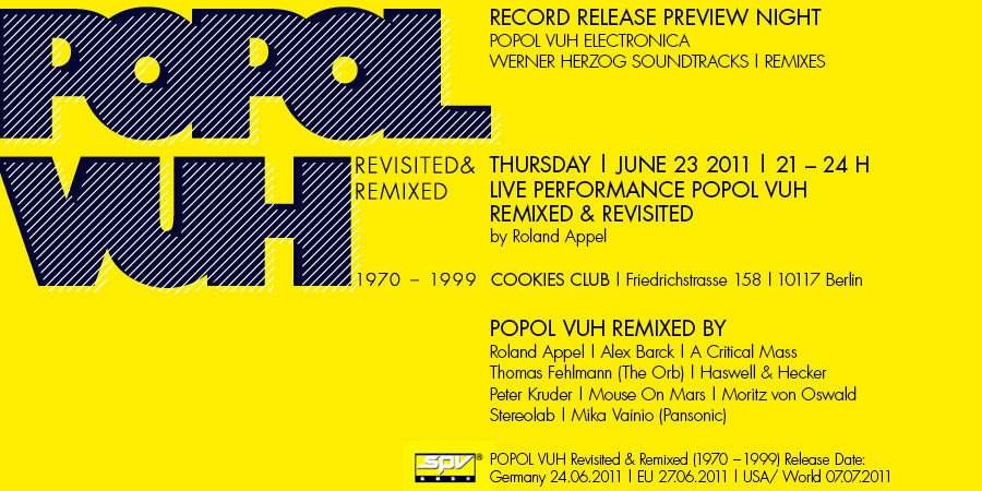 Popol Vuh Revisited & Remixed - Werner Herzog Soundtracks - Página frontal