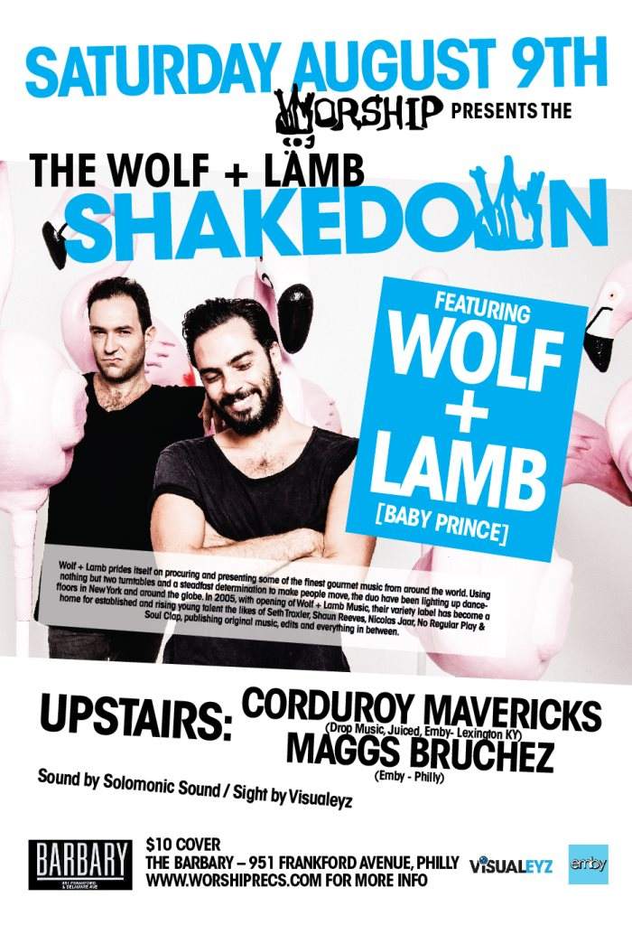 The Wolf Lamb Shakedown: Plus Corduroy Mavericks & Maggs Bruchez upstairs! - Página frontal