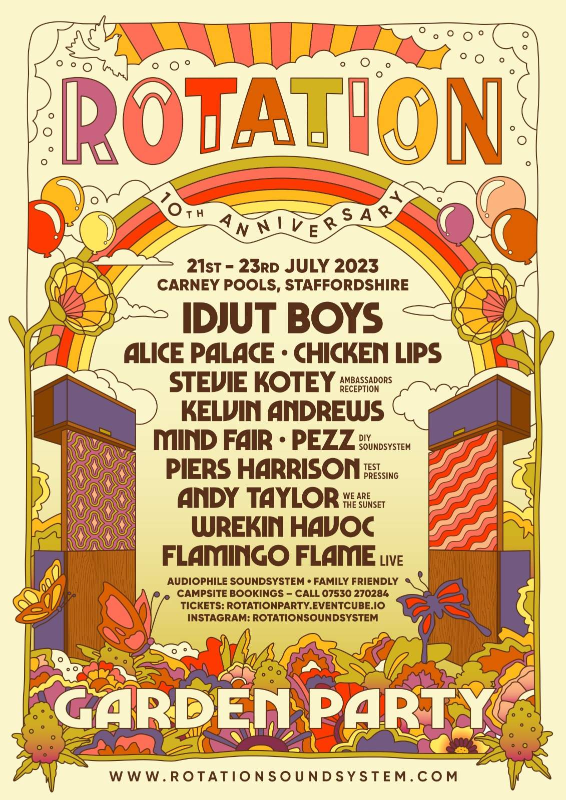 Rotation Garden Party 2023 10th Anniversary - フライヤー表