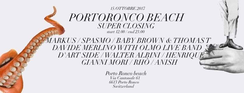 Porto Ronco Beach Club - Super Closing - フライヤー表