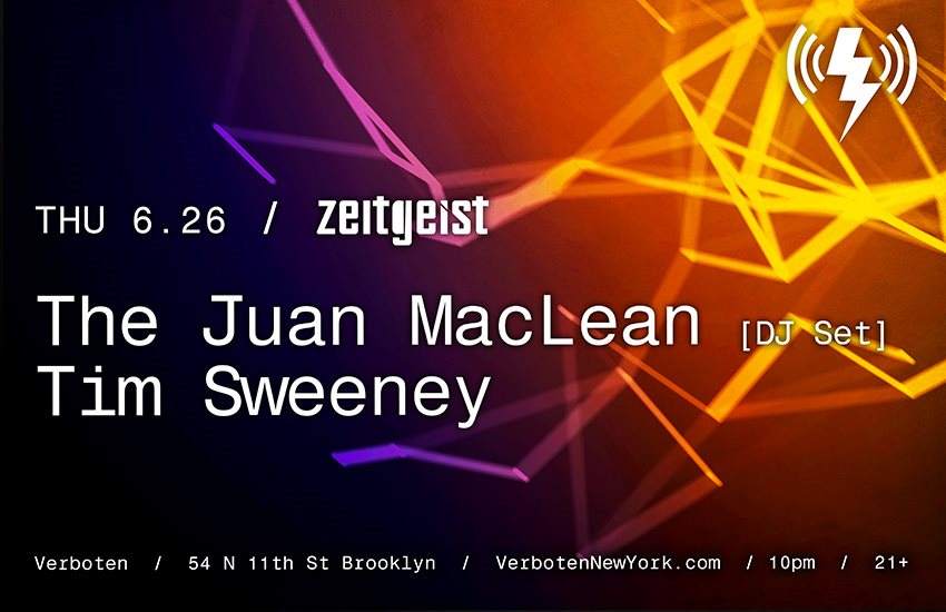 Zeitgeist: The Juan Maclean / Tim Sweeney - Página trasera