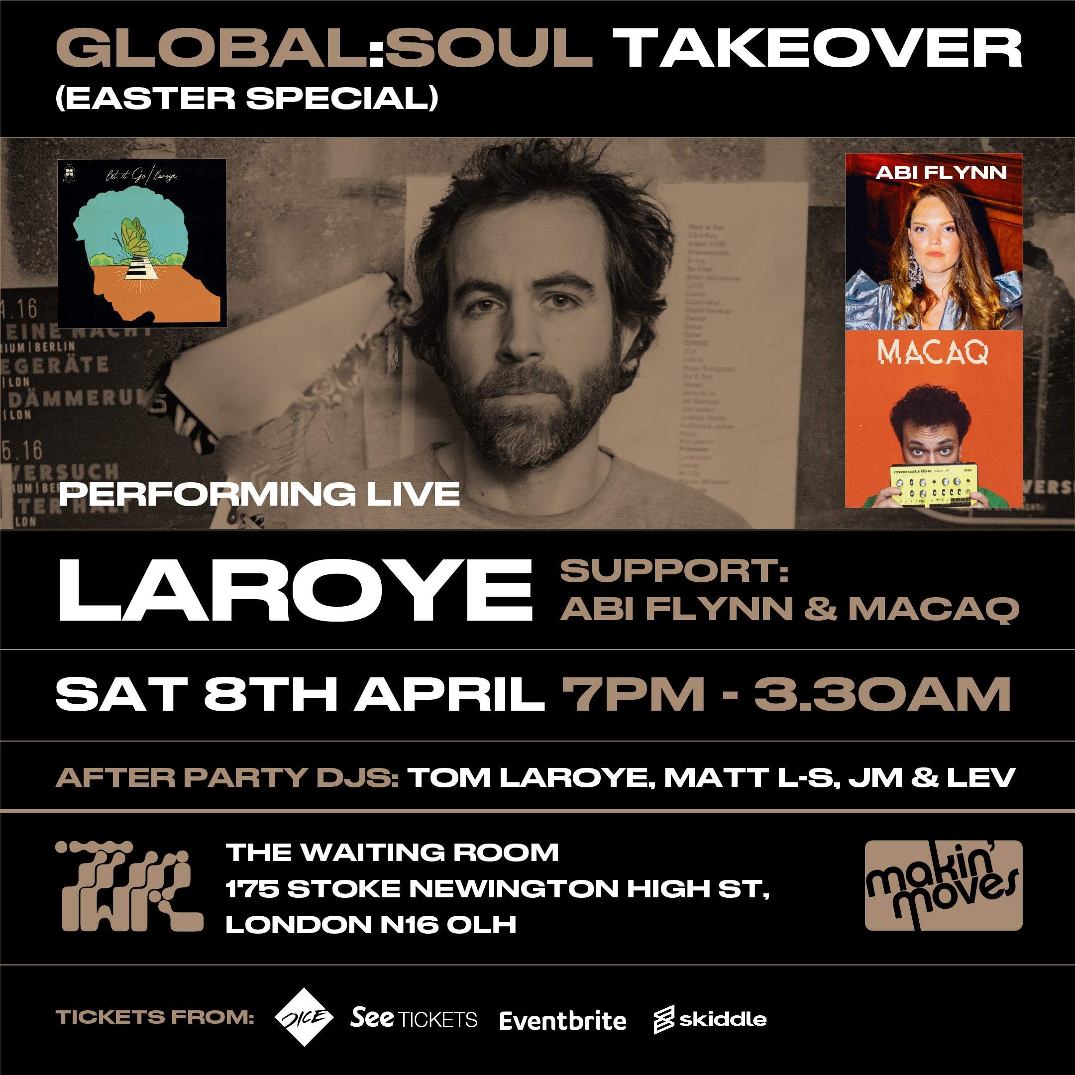 Global Soul Takeover: Laroye Live - フライヤー表