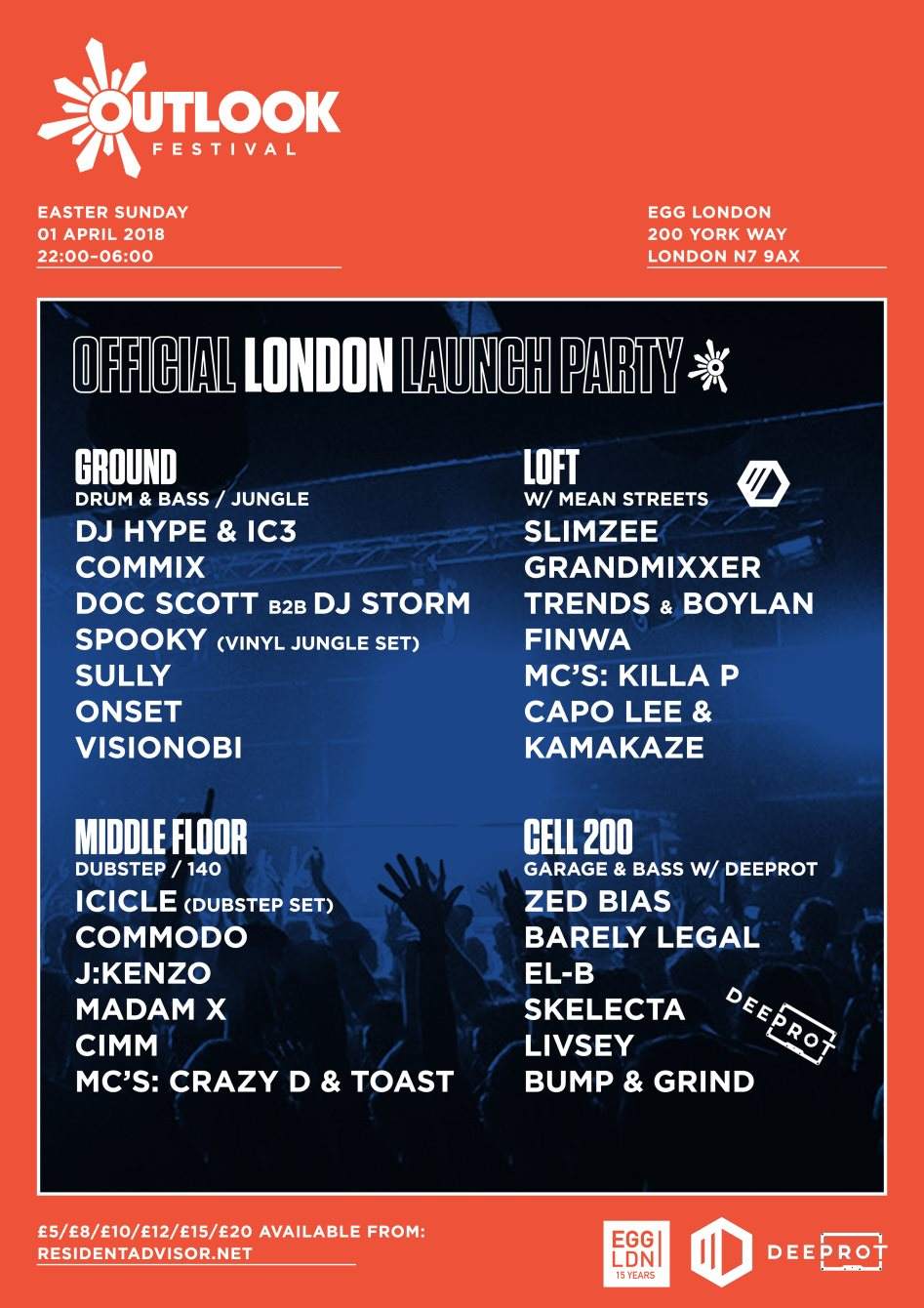 Outlook Festival 2018 London Launch Party - Página frontal