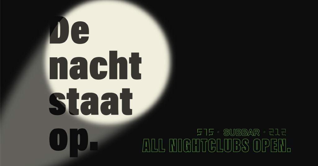 De Nacht Staat Op / All Nightclubs Open. - Página frontal