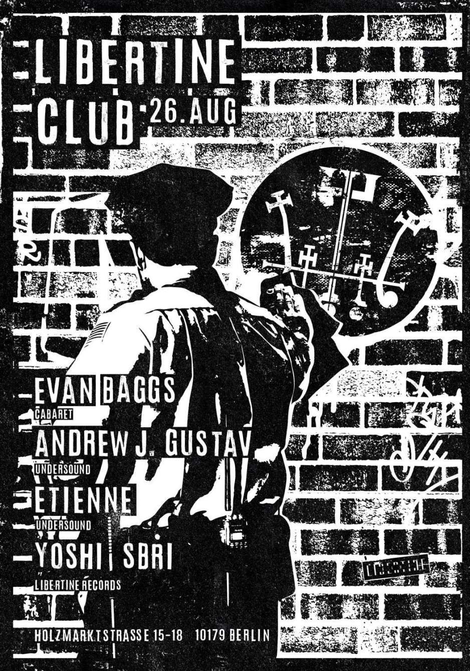 Libertine Club presents Evan Baggs , Andrew James Gustav & Etienne + Yoshi & Sbri - Página frontal