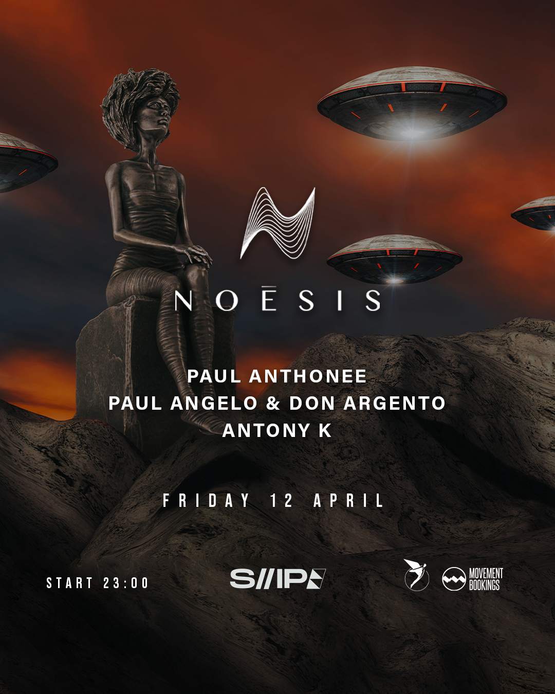 Noēsis Chapter II with Paul Anthonee, Paul Angelo & Don Argento and Antony K - フライヤー表