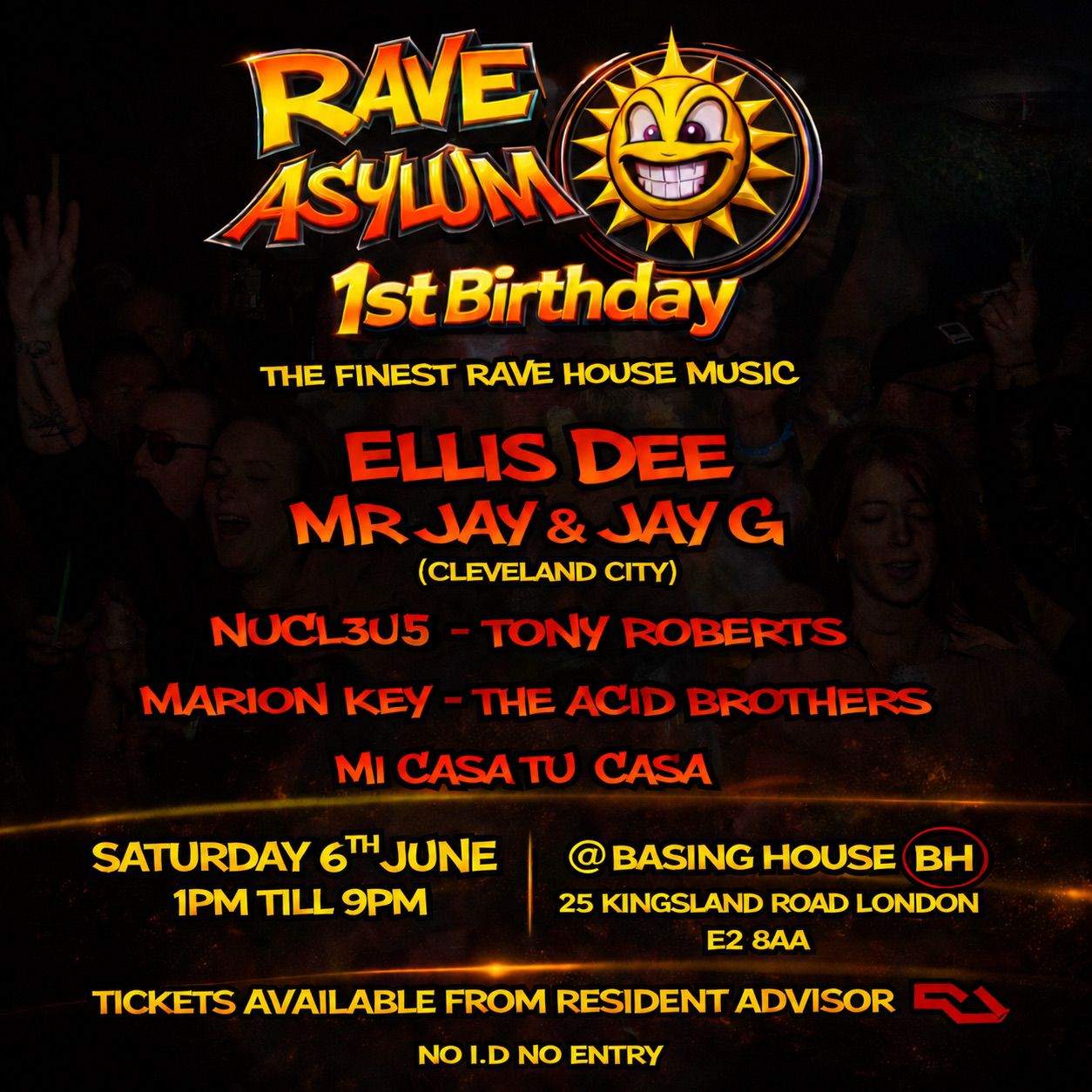 Rave Asylum 1st Birthday - 'The Finest Rave House in London' at Basing ...