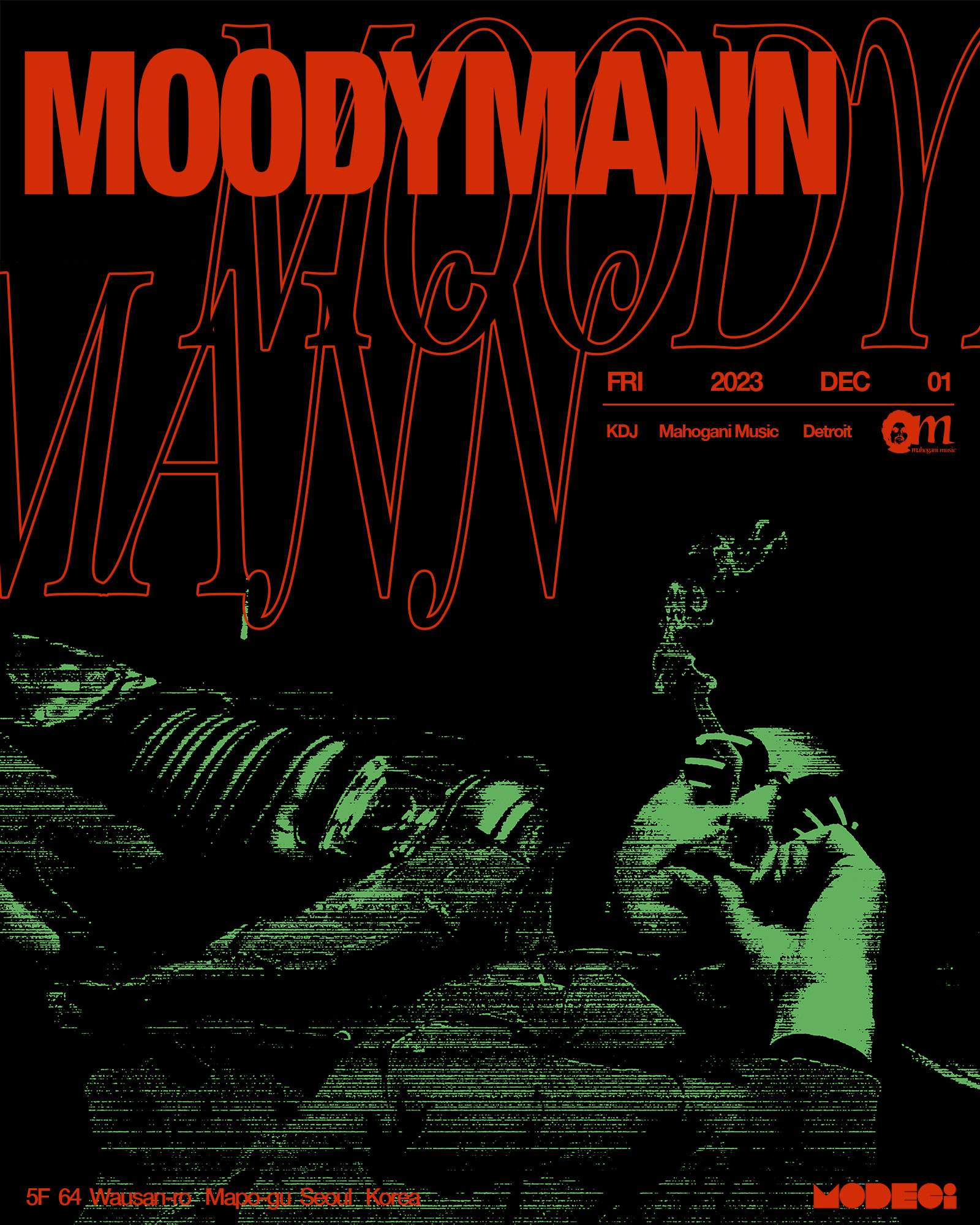 Moodymann (KDJ, Mahogani Music / Detroit) - フライヤー表