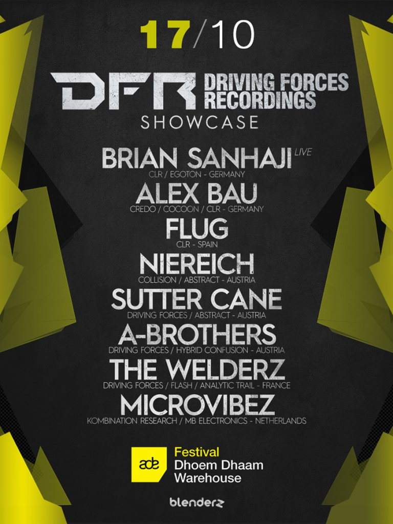 Driving Forces Recordings Showcase #Ade15 - フライヤー表