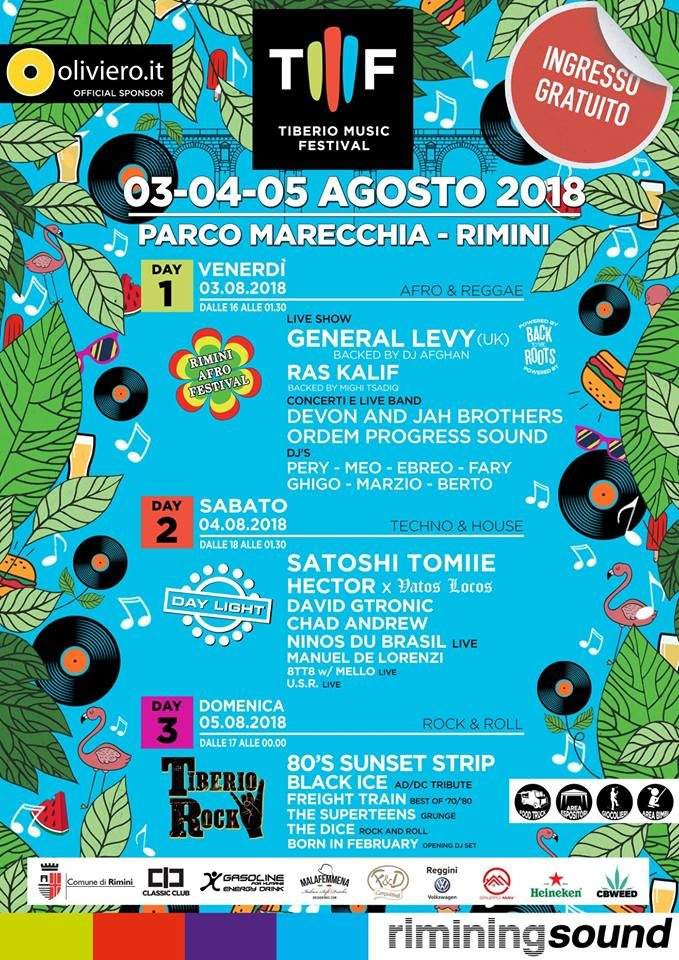 Tiberio Music Festival 2018 - フライヤー表