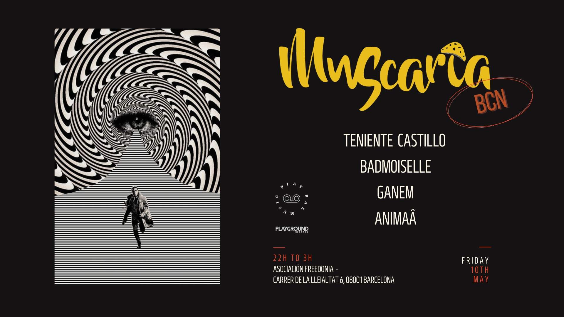 Muscaria #017 with Teniente Castillo + Badmoiselle - フライヤー表