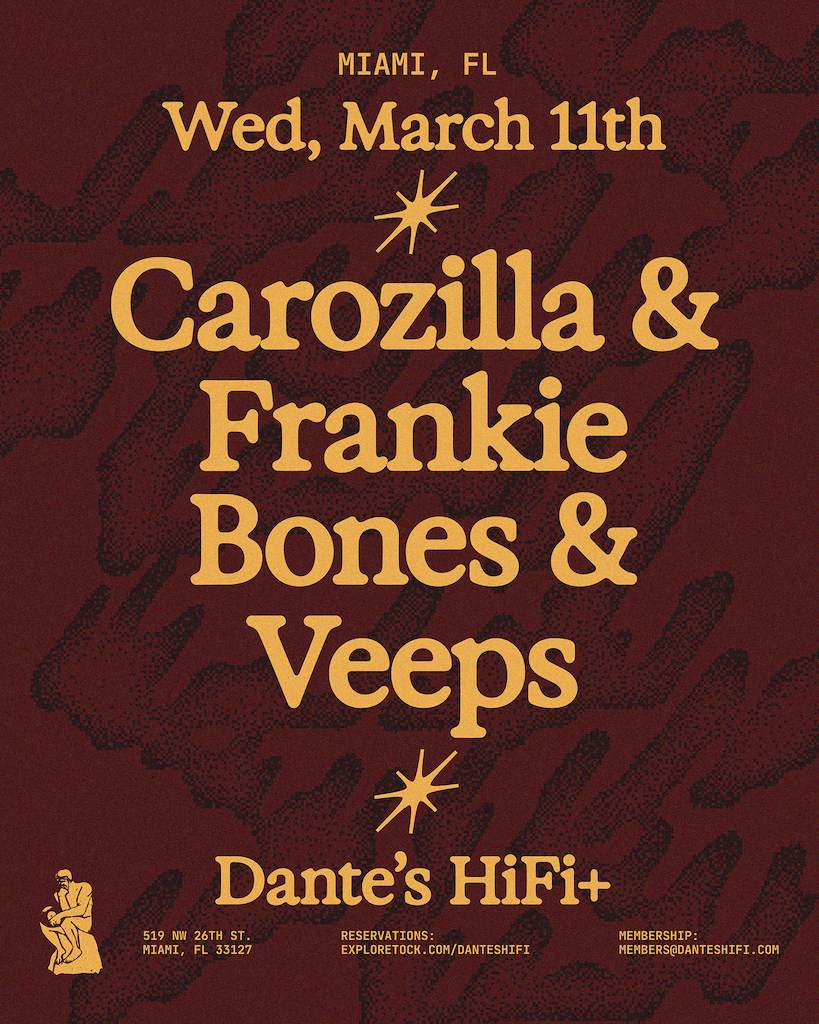 Frankie Bones, Carozilla & Veeps at Dante's HiFi, Miami