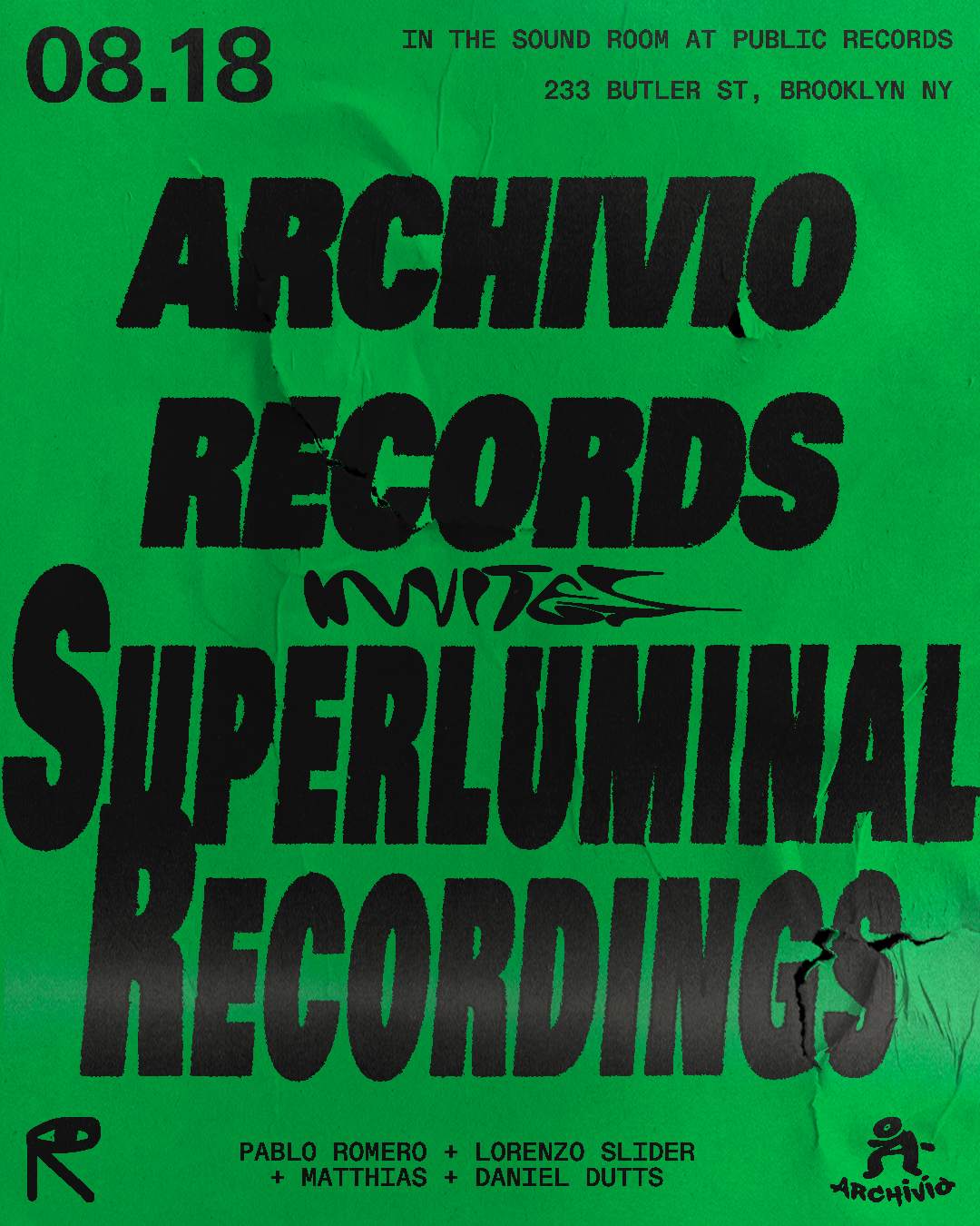 Archivio Records Invites Superluminal Recordings at public records