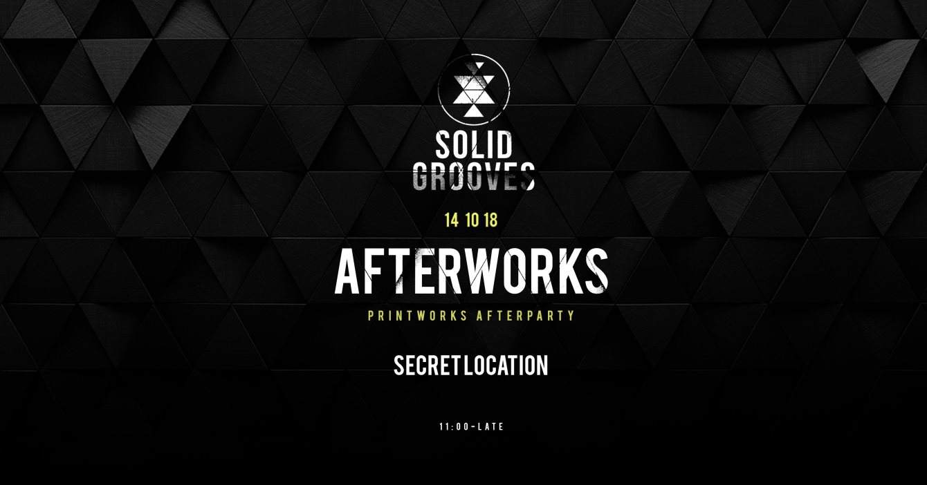 Solid. Grooves - Afterworks - Printworks Afterparty - Página frontal