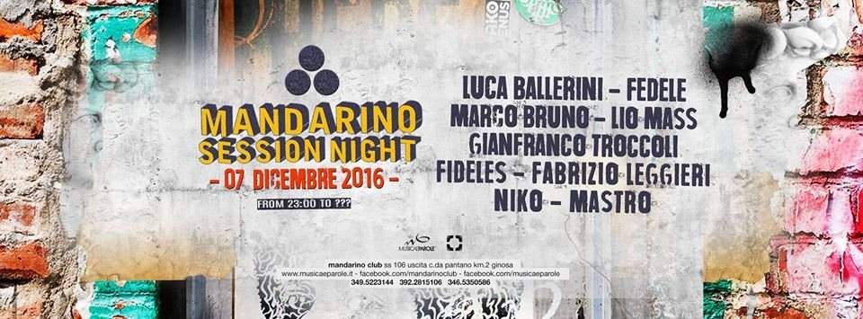 Mandarino Club Session Night With: Luca Ballerini, Fedele & SK Crew - Página frontal