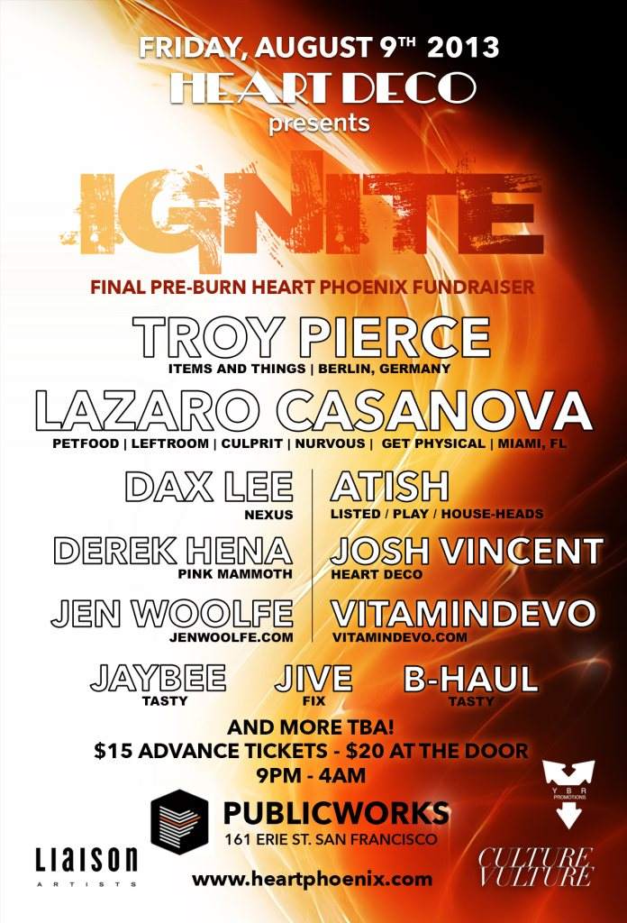 Heart Deco presents Ignite: Final Pre-Burn Heart Phoenix Fundraiser - Página frontal