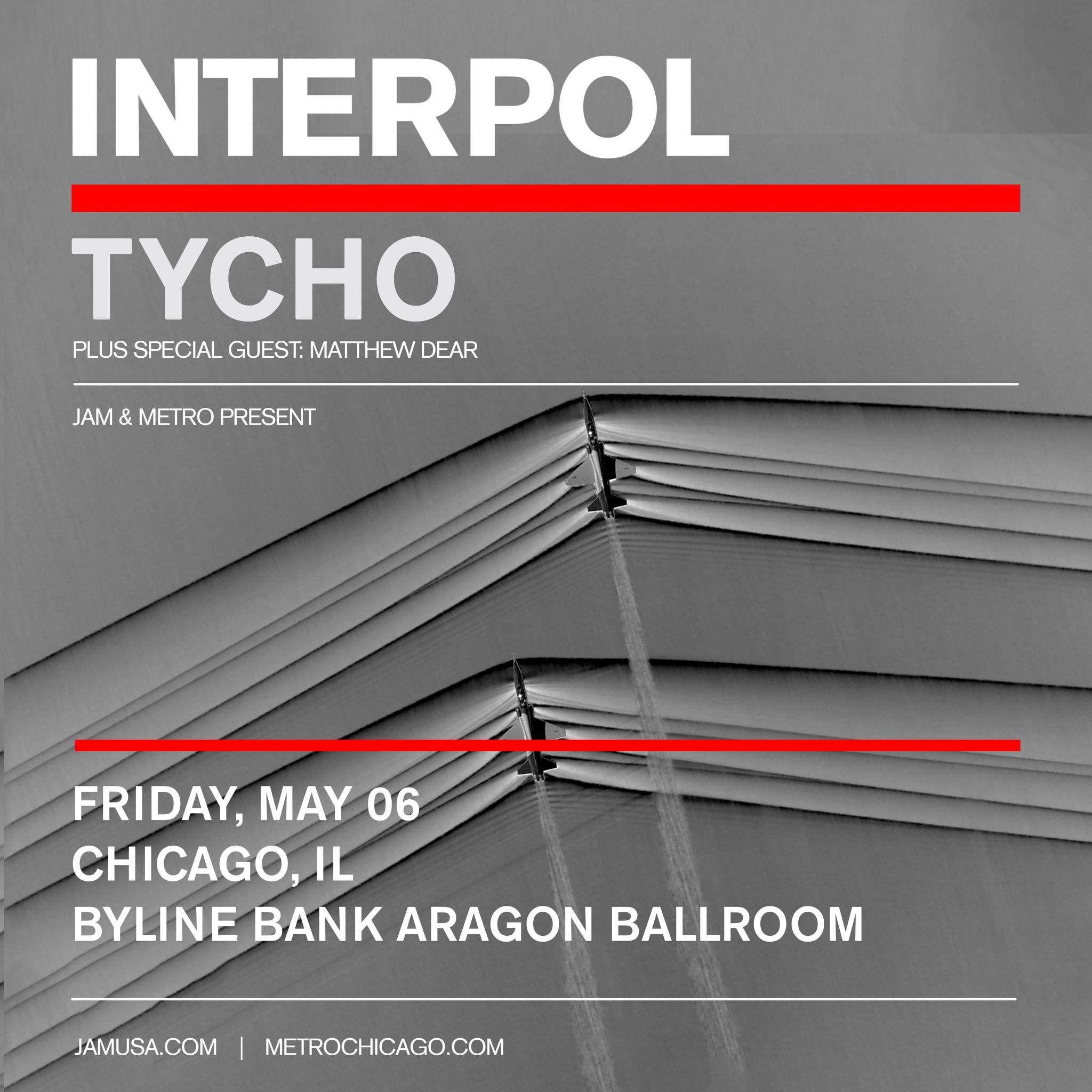 Interpol - Tycho - Matthew Dear - Página frontal