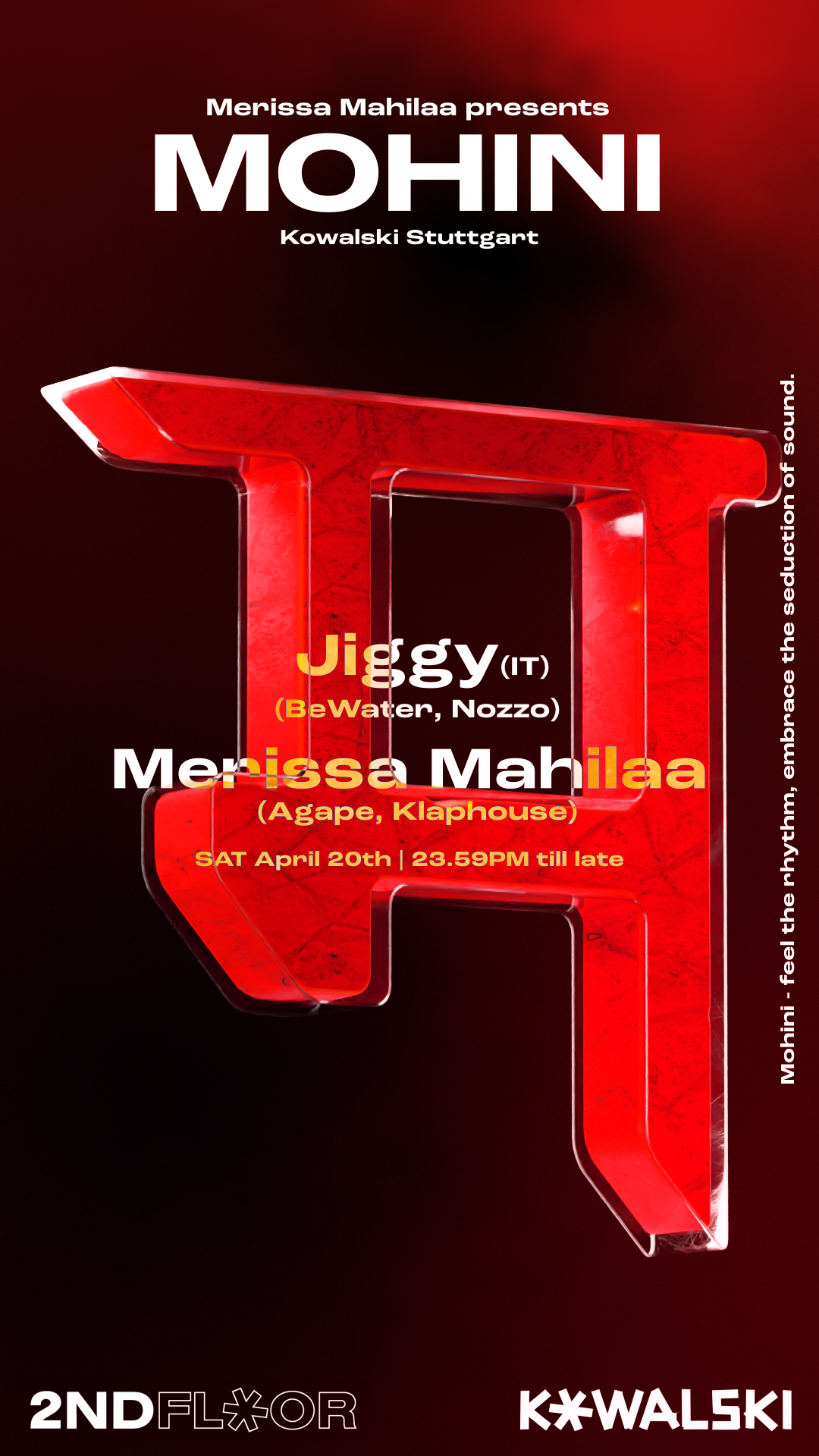 Mohini w/ Jiggy (IT) & Merissa Mahilaa  - フライヤー表