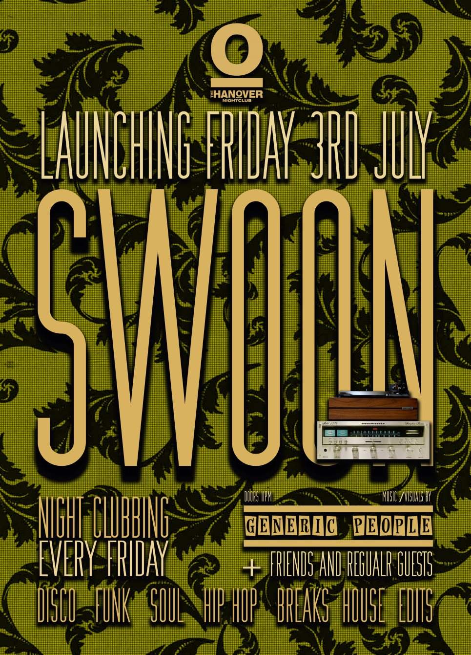 Swoon Launch Party - フライヤー表