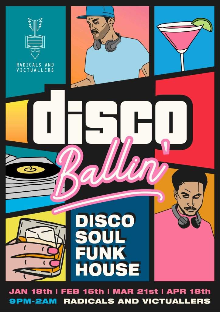 Disco Ballin' Launch Party - Disco, Funk & Soulful House - Página frontal