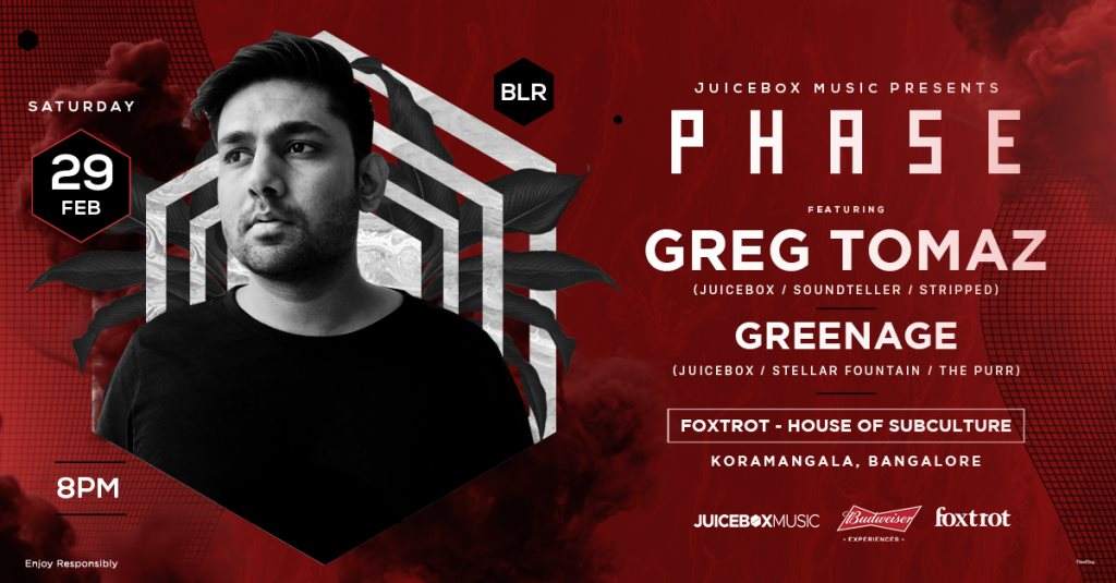 Juicebox presents Phase ft Greg Tomaz & Greenage - Página frontal