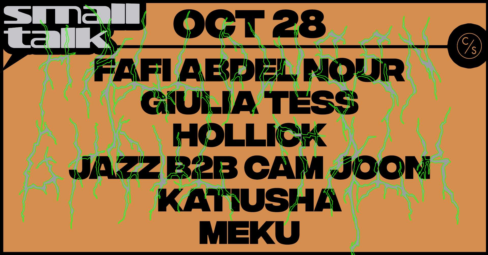 Ghoul Talk with Fafi Abdel Nour, Giulia Tess, Floorless, Katiusha, Hollick, Meku, Jazz - Flyer front