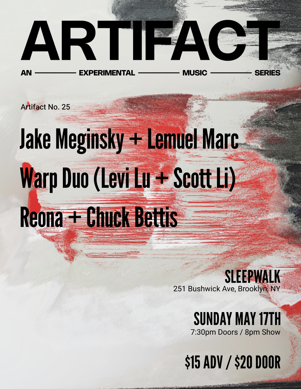 Artifact – An Experimental Music Series at Sleepwalk, New York City