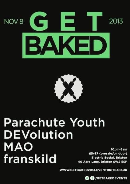Get Baked Pres. Parachute Youth / Devolution / MAO - Página frontal