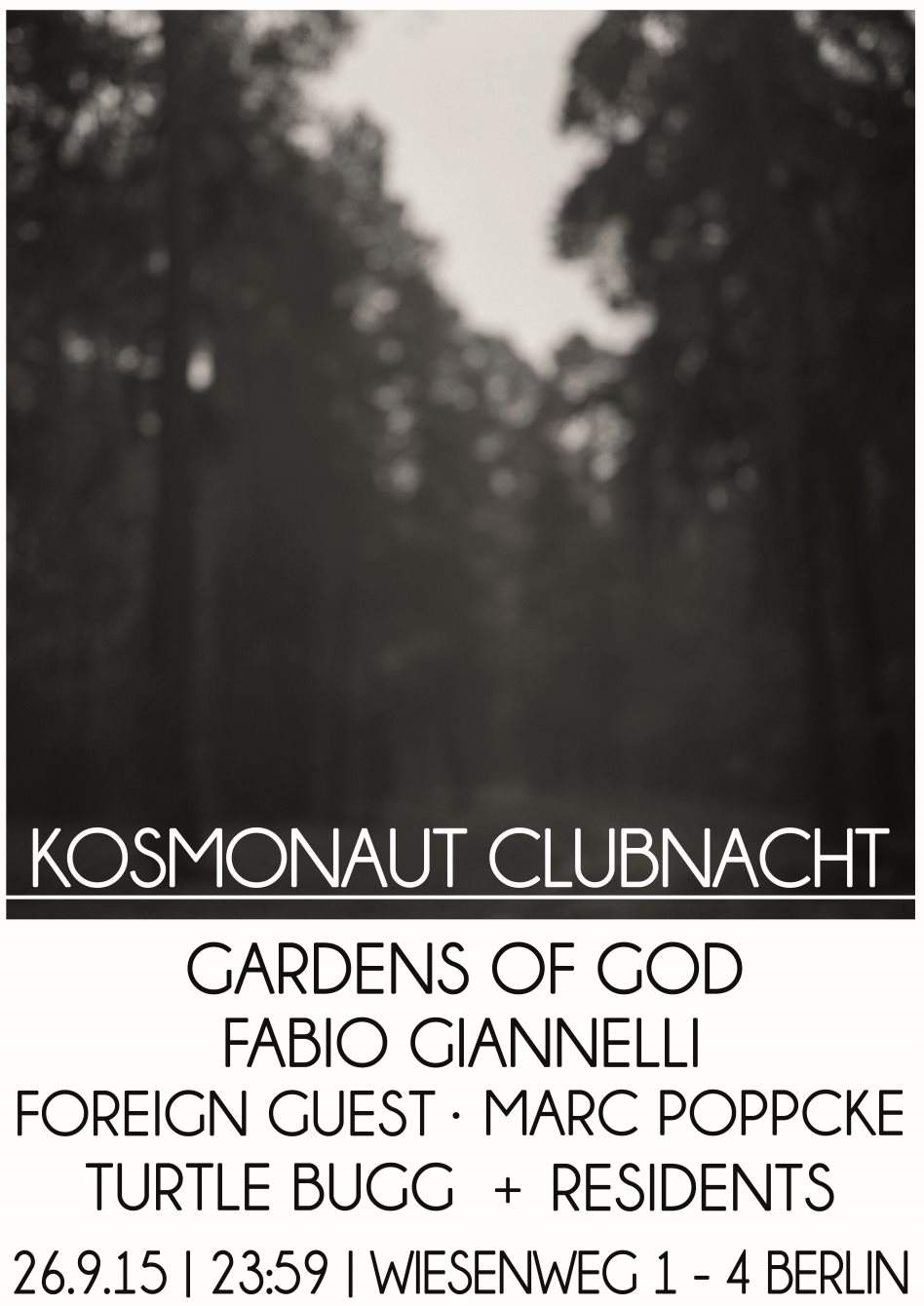 Clubnacht With. Clubnacht mit Gardens of God, Fabio Giannelli, Foreign Guest and More - Página frontal